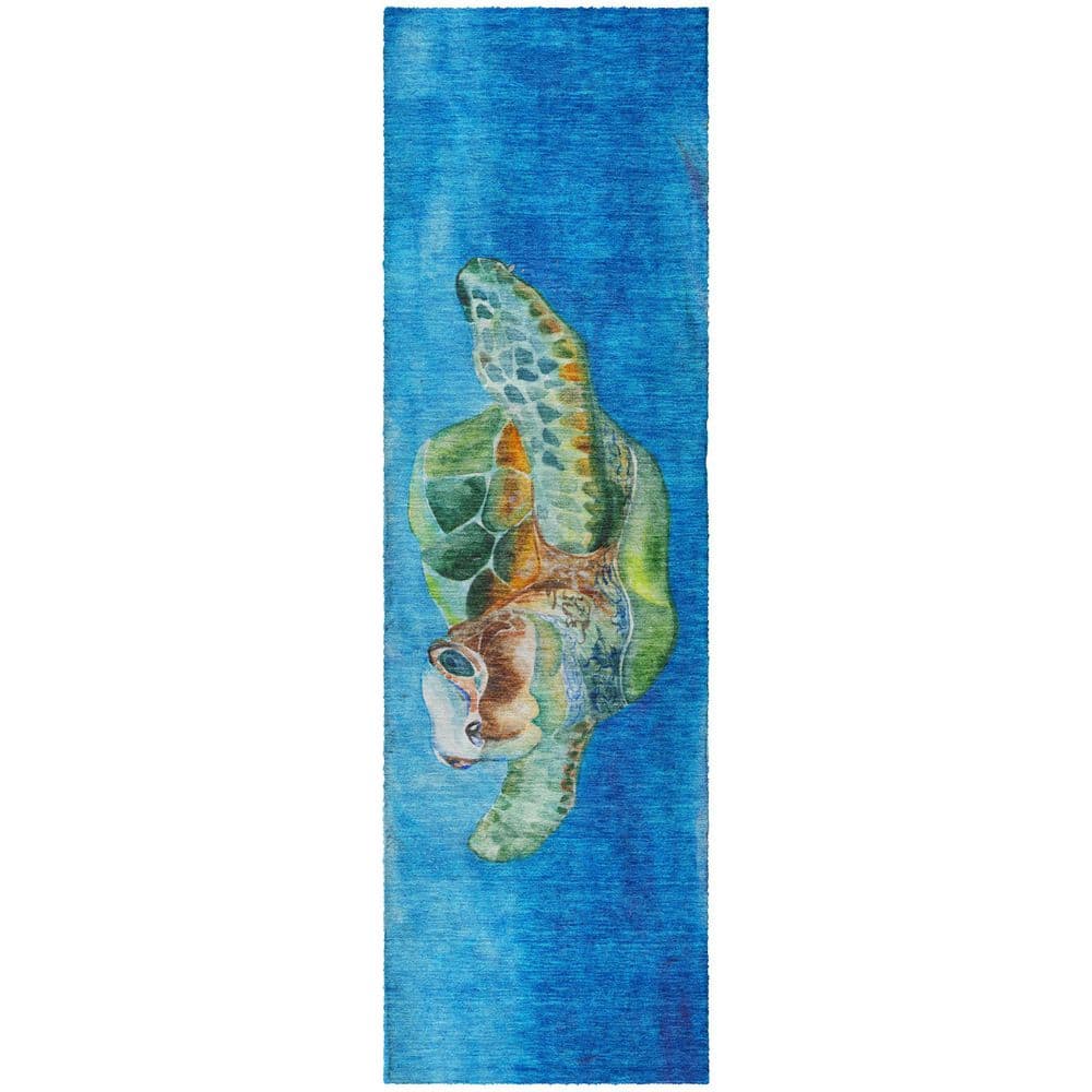 Dream Shag Premium Machine Washable Abstract ADS148 Ocean 2 ft. x 7 ft. Runner Rug price history on PriceWatchPro