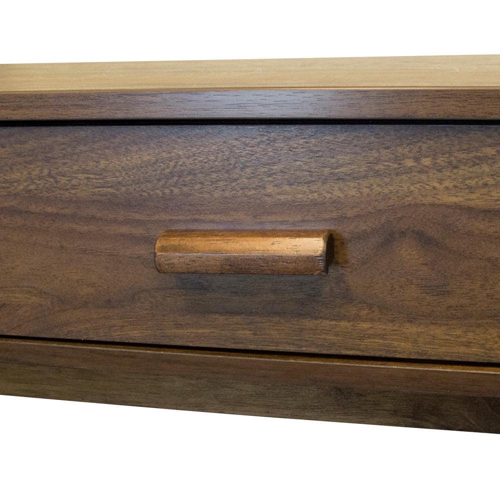 Mid Century Danish Walnut Wood Desk with Drawer