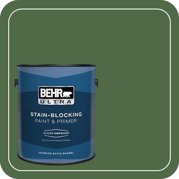 BEHR ULTRA 1 gal. #M400-7 Garden Cucumber Extra Durable Satin Enamel Interior Paint & Primer