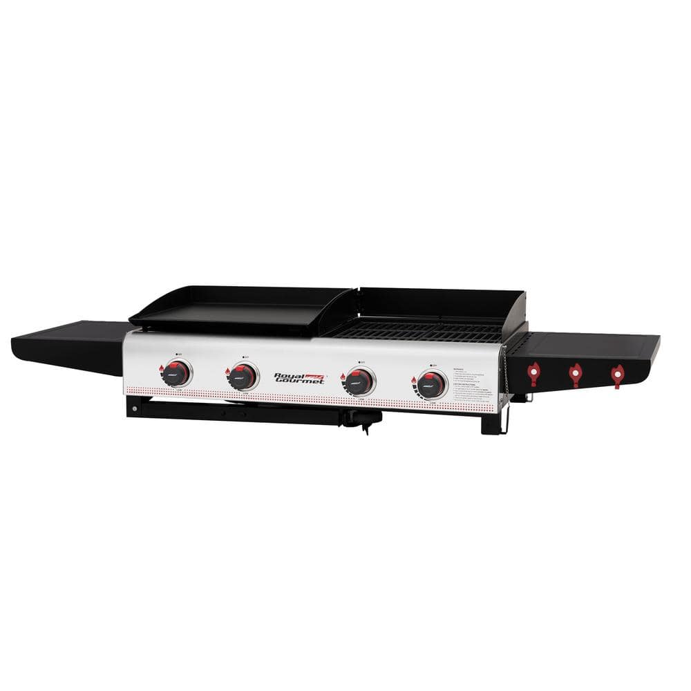 Royal Gourmet 66" Black and Silver Propane Gas Grill with Griddle