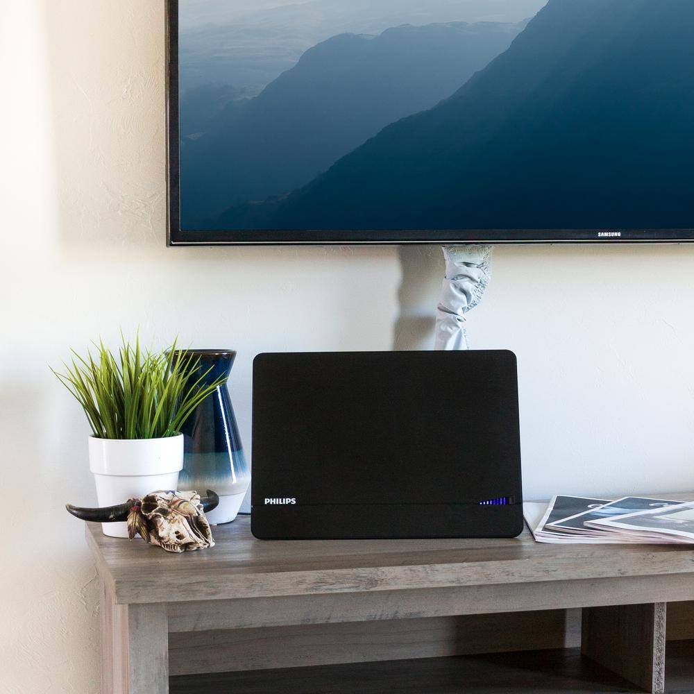 Philips Elite Black Indoor Amplified HDTV Signal Finder Antenna