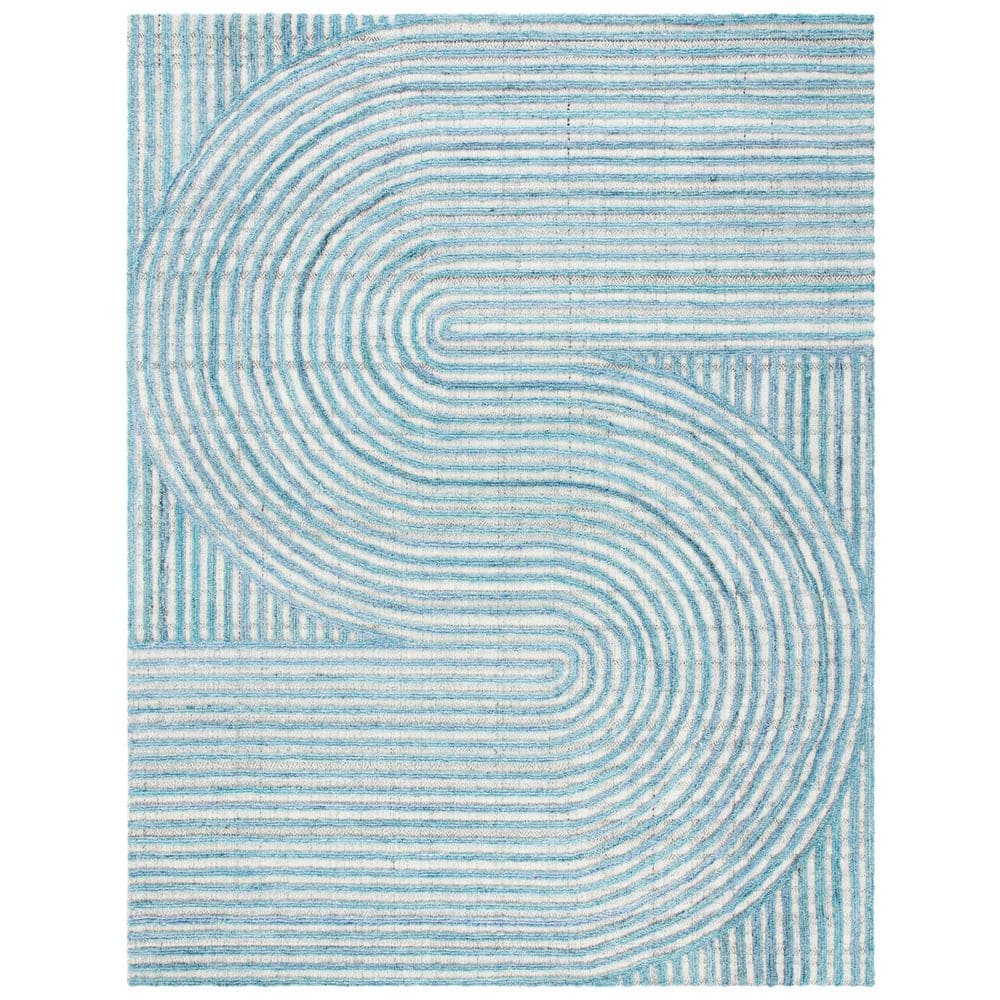 Southampton 8 ft. x 10 ft. Blue Meander Striped Area Rug price history on PriceWatchPro