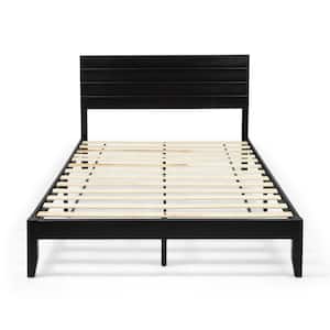 Edgecombe Black Queen Bed Frame with Headboard