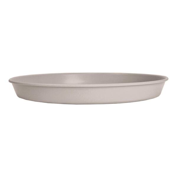 Vigoro 6 in. Mirabelle Small Stormy Gray Plastic Planter (6 in. D x 5.3 in.  H) with Drainage Hole and Attached Saucer ECA06000A53 - The Home Depot