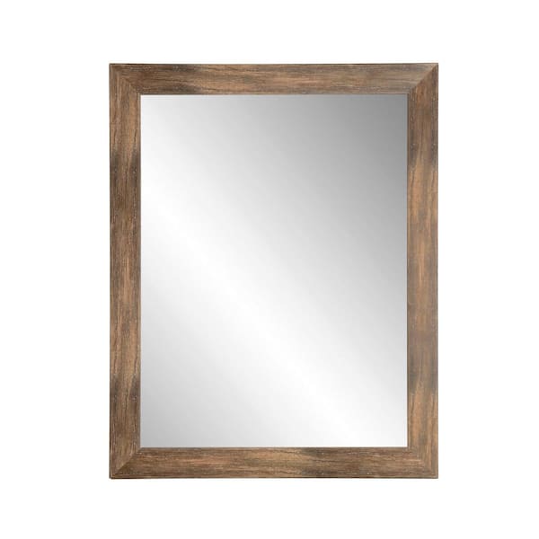 BrandtWorks Large Rectangle Brown Casual Mirror (41 in. H x 32 in. W)