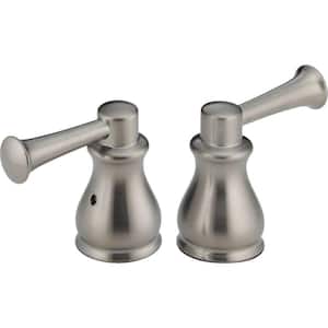 Pair of Orleans Lever Handles in Stainless Steel for Roman Tub Faucets
