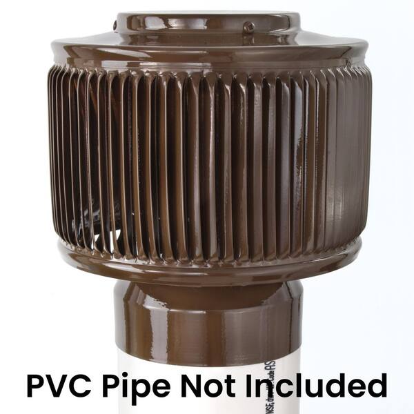Active Ventilation 3 in. Dia Aura PVC Vent Cap Exhaust with Adapter for ...