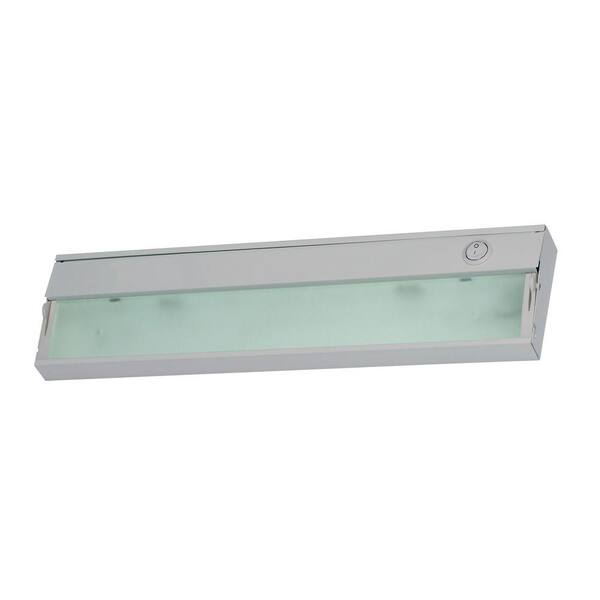 Titan Lighting 2-Lamp Stainless Steel Under Cabinet Light with Diffused Glass