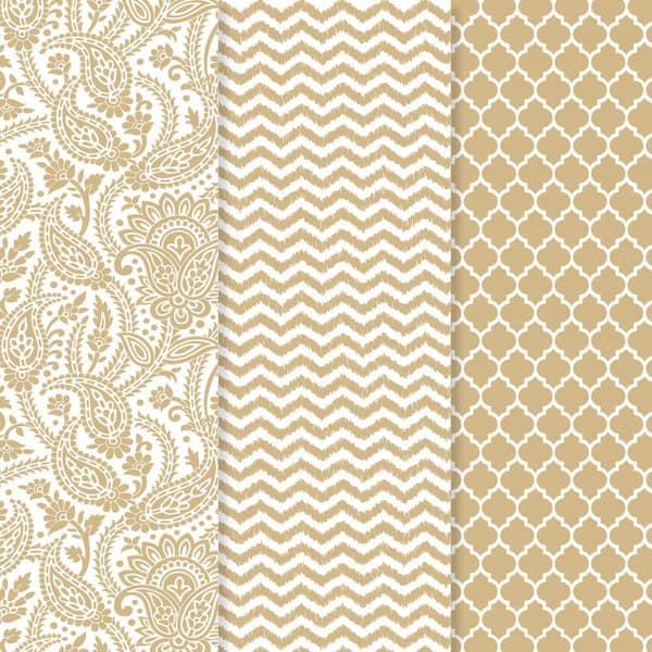 Americana 12 in. x 16 in. Decou-Page Paper Gold Trends (3-Pack)