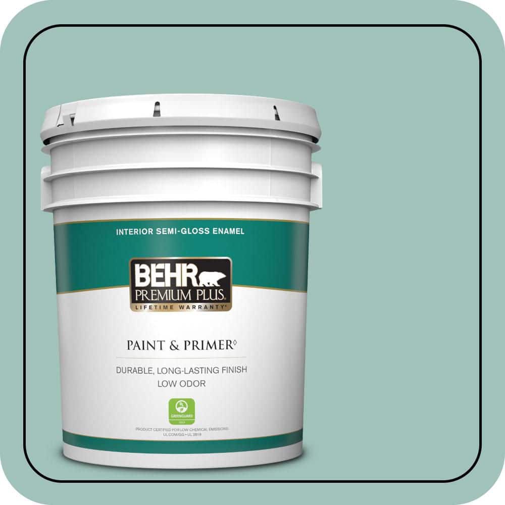 5 gal. #MQ6-36 Cascade Green Semi-Gloss Enamel Low Odor Interior Paint & Primer price history on PriceWatchPro