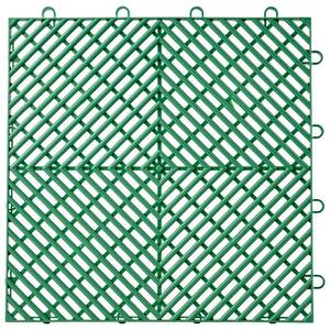 12 in. x 12 in. x 0.5 in. Drainage Tiles in Green Interlocking Floor Tiles Deck Tile for Pool Shower Deck Patio(55-Pack)