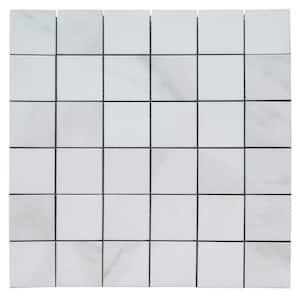 Kolasus White Square 12 in. x 12 in. x 10mm Matte Porcelain Mesh-Mounted Mosaic Tile (8 sq. ft.)