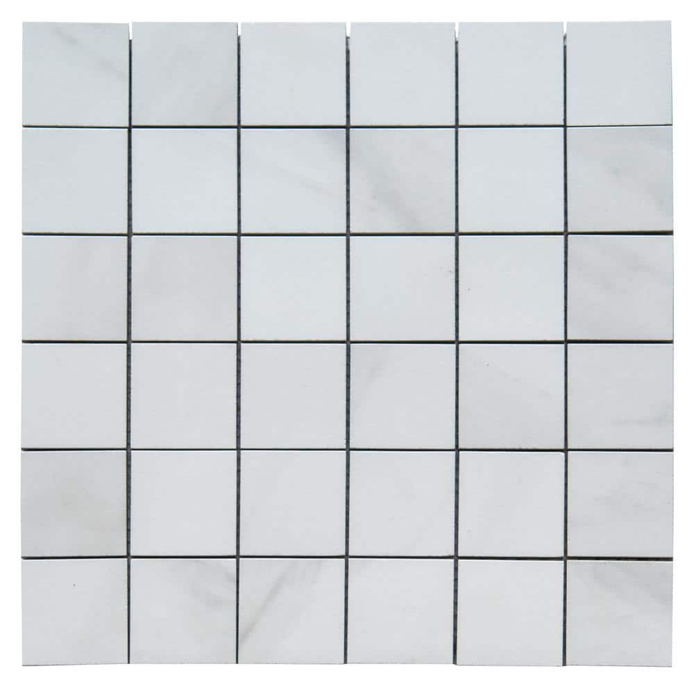 Simple White 1x1 Square Ceramic Mosaic Matte – Tilezz