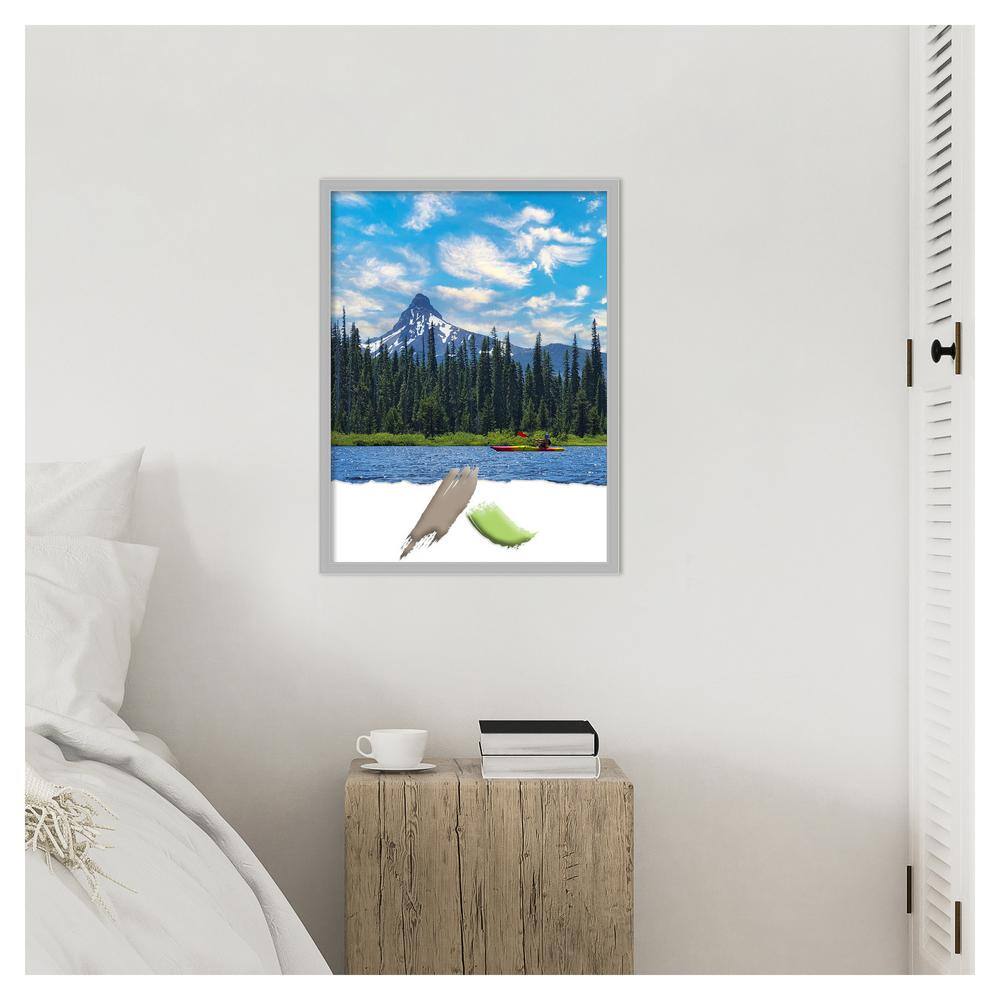 Glossy Silver Polystyrene Modern Wall Picture Frame