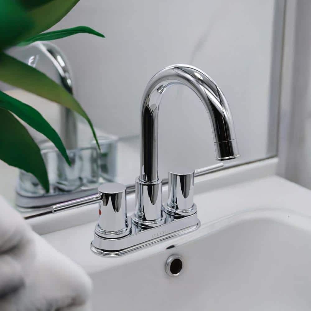 St. Lucia Chrome 4" Centerset Bathroom Faucet
