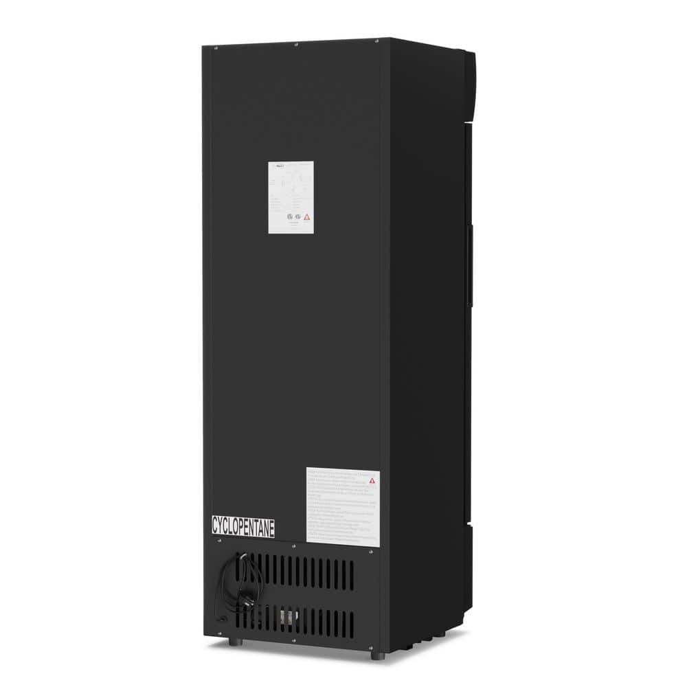 22-Inch Black Single Door Commercial Display Refrigerator