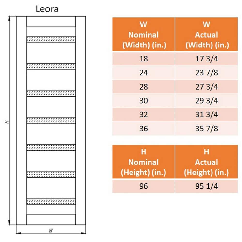 Leora Gray Oak 31.75" x 95.24" Frosted Glass Barn Door Kit