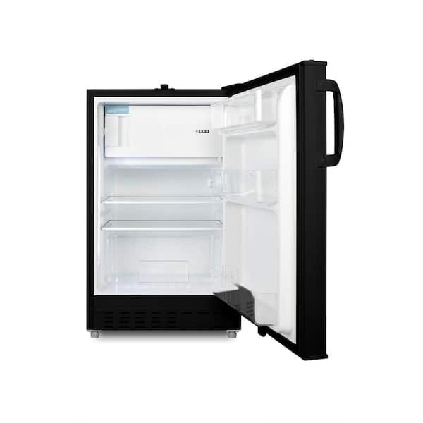 Summit Appliance 20 in. 2.68 cu. ft. Mini Refrigerator in Black with  Freezer, ADA Compliant ALRF49B - The Home Depot