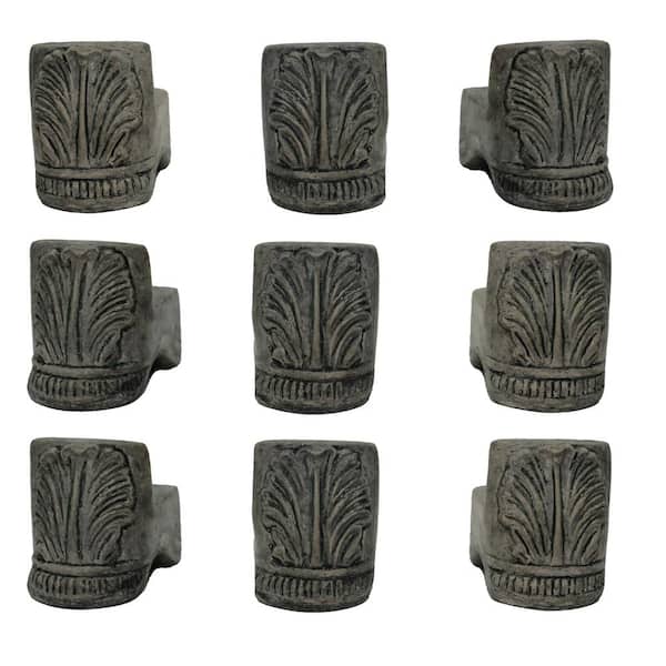 MPG 3.5 in. x 2.5 in. Composite Pot Feet in Special Aged Granite (3-Sets of 3)