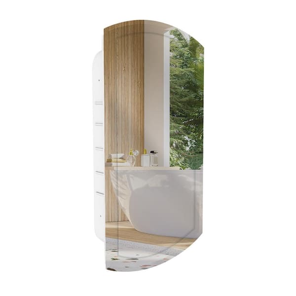 16 in. W x 30 in. H x 4-1/2 in. D Frameless Recessed V-Groove Beveled Eclipse Bathroom Medicine Cabinet
