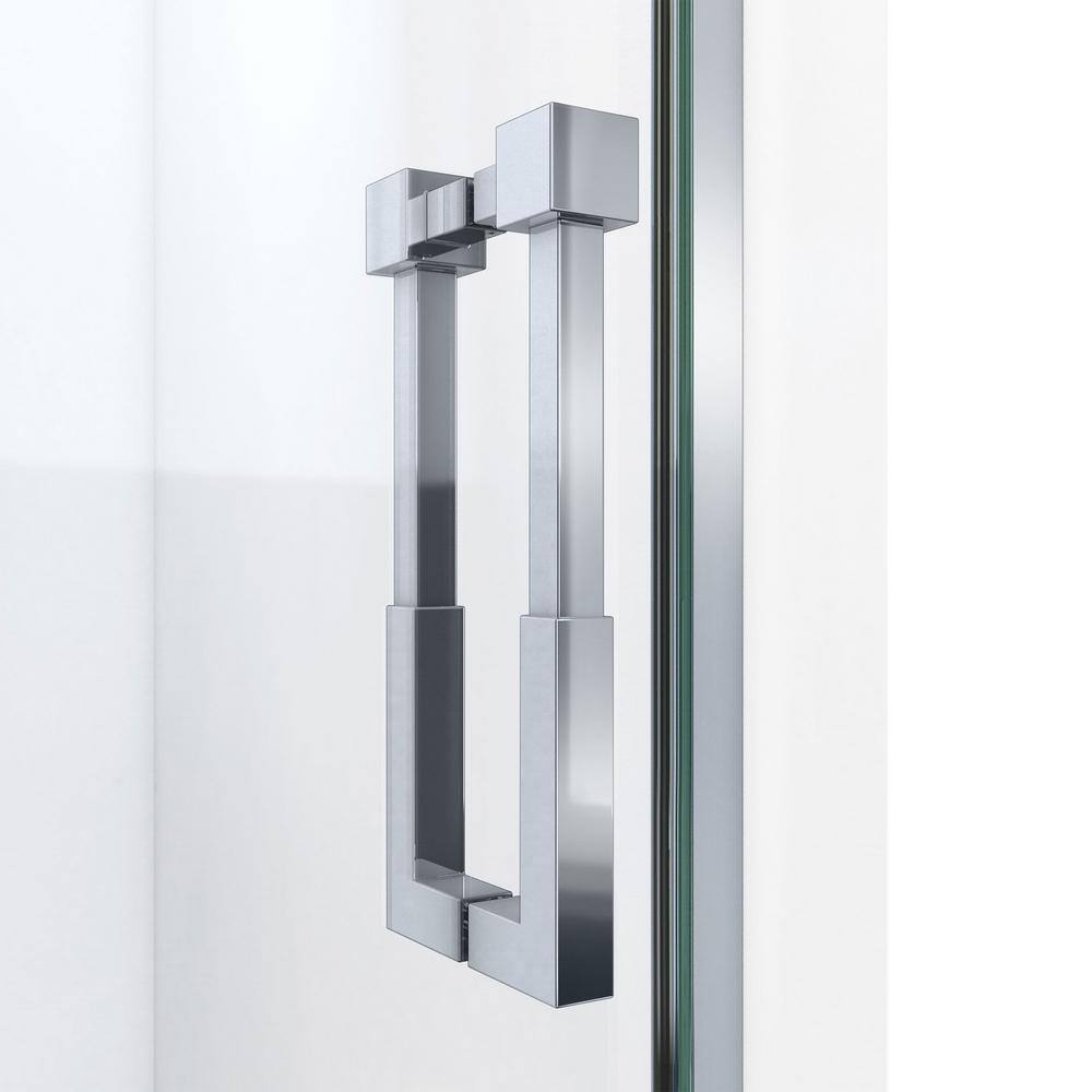 Ascend Frameless Chrome Pivot Shower Door 72" x 33"