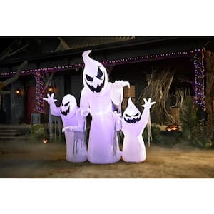 8 ft. Giant-Sized LED Ghost Trio