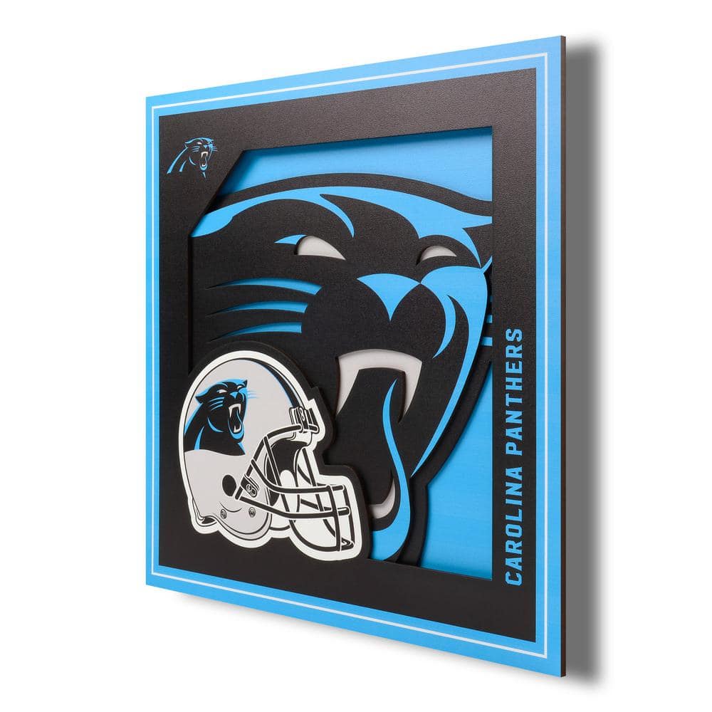 YouTheFan NFL Carolina Panthers 3D Logo Series Wall Art - 12x12