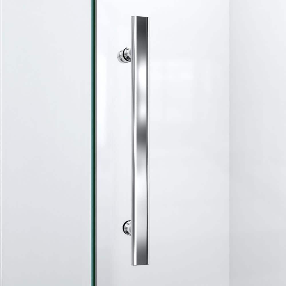 Prism Lux 42" Frameless Neo-Angle Shower Enclosure with Clear Glass