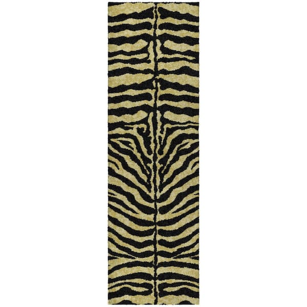 Dream Shag Premium Machine Washable Abstract ADS42 Gilded 2 ft. x 7 ft. Runner Rug