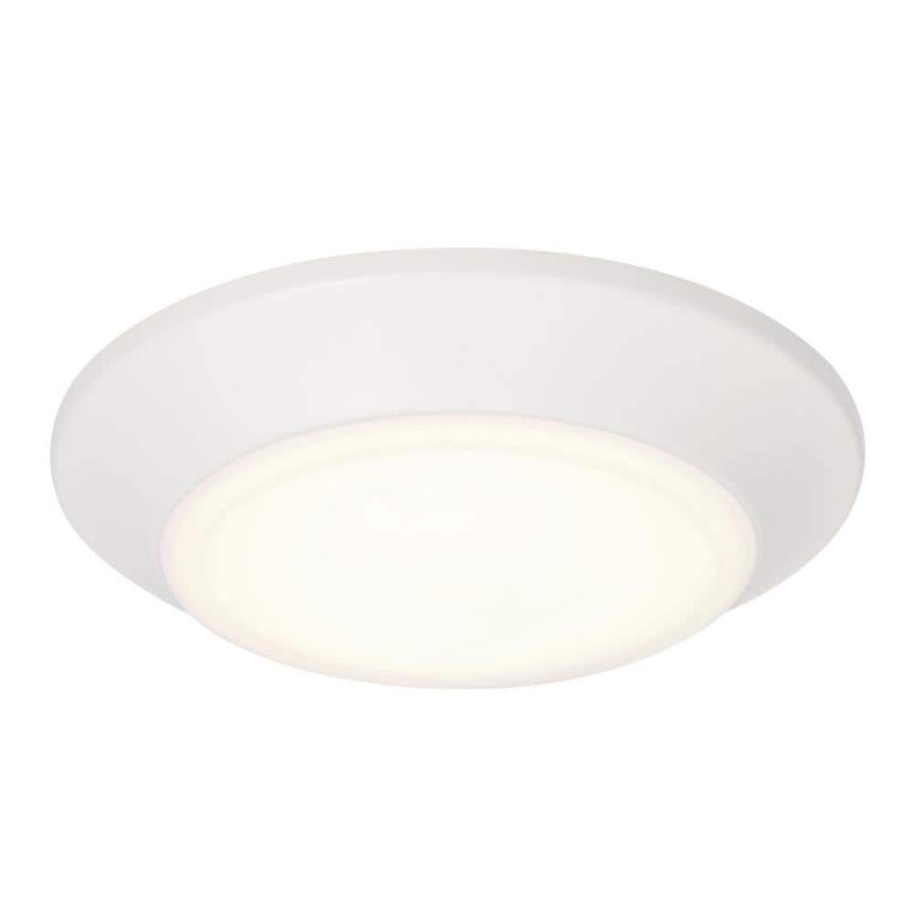 Makira 6-Inch White LED Indoor/Outdoor Flush Mount Light