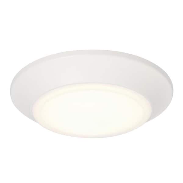 Westinghouse Makira 6 in. 11-Watt White Selectable Dimmable LED Indoor/Outdoor Surface Flush Mount