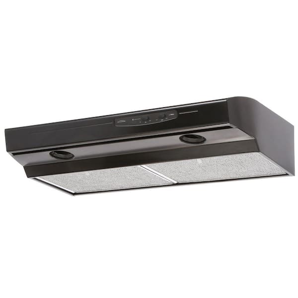 Broan-NuTone Allure I Series 36 in. Convertible Under Cabinet Range Hood with Light in Black