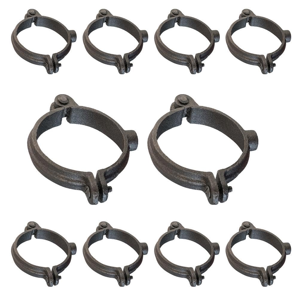3/8 in. Hinged Split Ring Pipe Hanger, Malleable Iron Clamp with 3/8 in. Rod Fitting, for Suspending Tubing (10-Pack) price history on PriceWatchPro