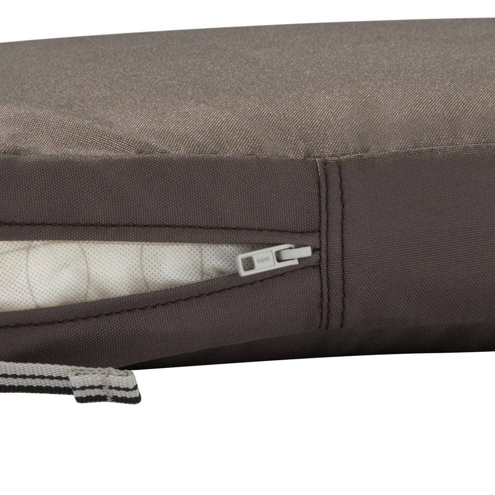 Ravenna Dark Taupe Water-Resistant Outdoor Seat Cushion