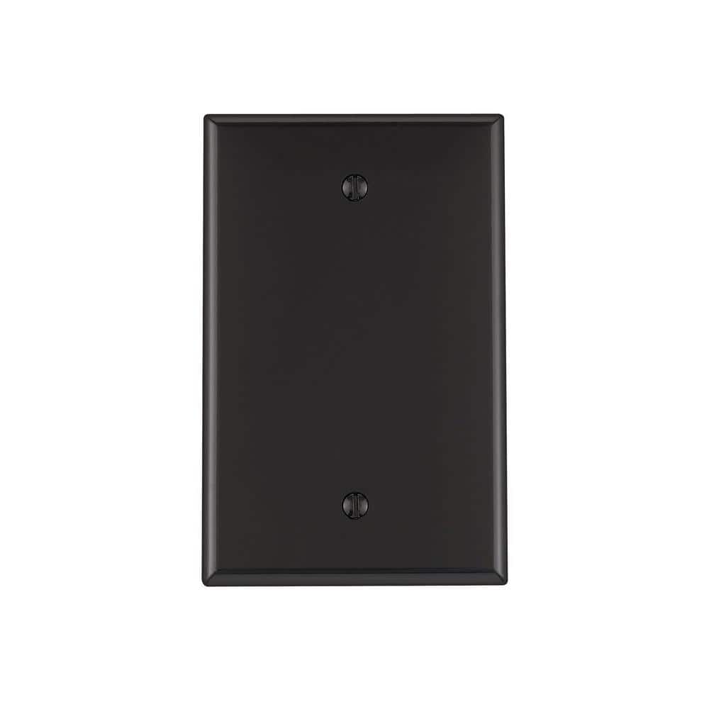 Black Midway Size 1-Gang Blank Nylon Wallplate