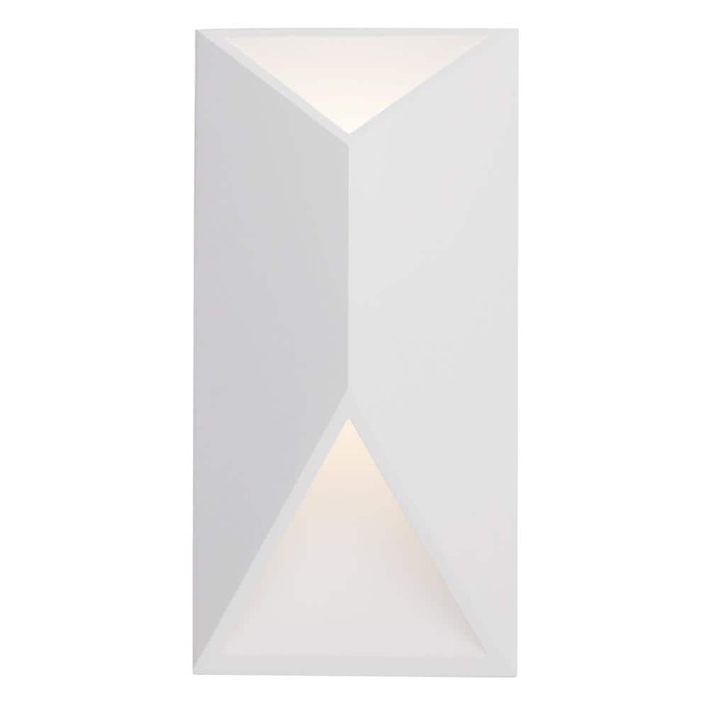 Indio 12-in 1-Light 11-Watt White Integrated LED Exterior Wall Sconce price history on PriceWatchPro