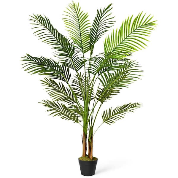 Gymax 5 ft. Artificial Phoenix Palm Tree Plant for Indoor Home ...