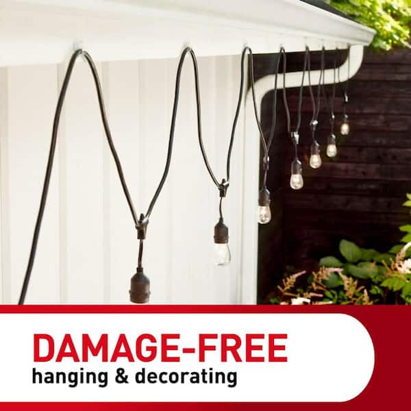 Outdoor Light Hooks 50-Pack Clear Outdoor Light Clips Heavy Duty