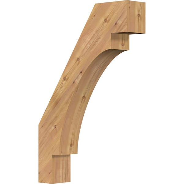 Ekena Millwork 5 1/2"W x 24"D x 36"H Merced Smooth Knee Brace, Western Red Cedar