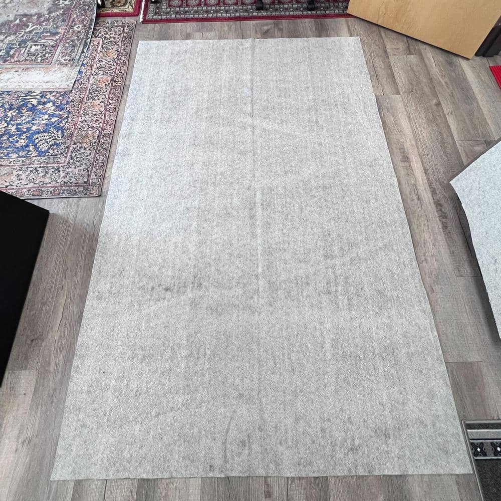 Ottomanson Multiguard Collection 7 ft. x 8 ft. Nonslip Beige Polyester Garage Flooring, All Purpose Mat, 7 ft.9 in. x 6 ft.11 in.