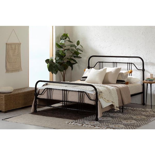 South Shore Balka Black Finish Queen size Bed 63.50 in W. with