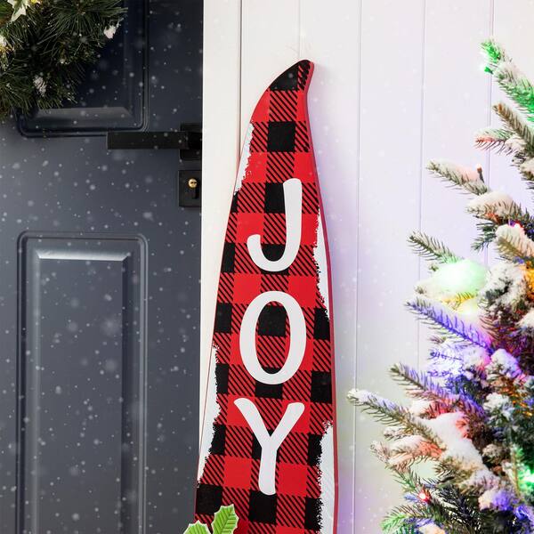 CCINEE Christmas Wooden Hanging Sign – Gnome & Snowflake Design – Welcome Sign For Door, Wall, Holiday Decor - View #8