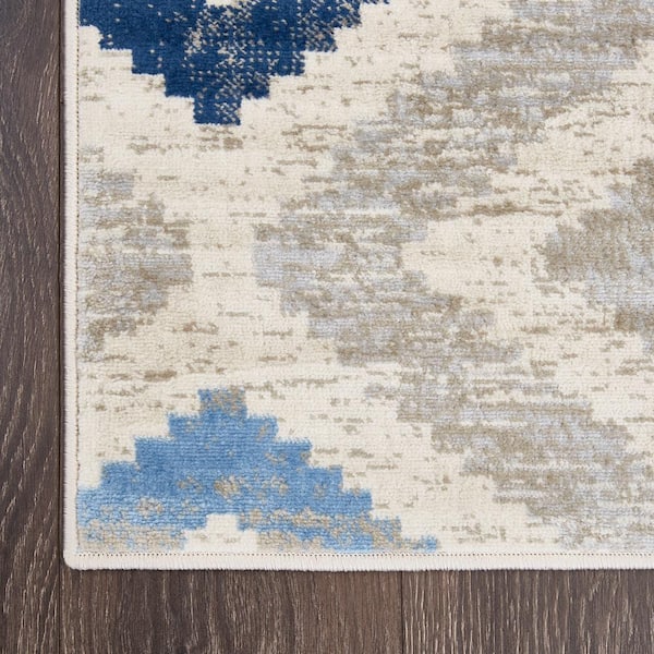  Home Dynamix Melrose Audrey Area Rug, 8x10, Ivory/Blue