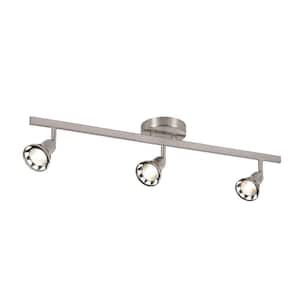 Renew 2.3 ft. 3-Light Brushed Nickel Track Light Fixture with Adjustable Heads