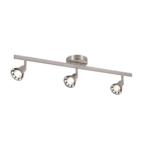 Bel Air Lighting Renew 2.3 ft. 3-Light Brushed Nickel Track Light Fixture with Adjustable Heads