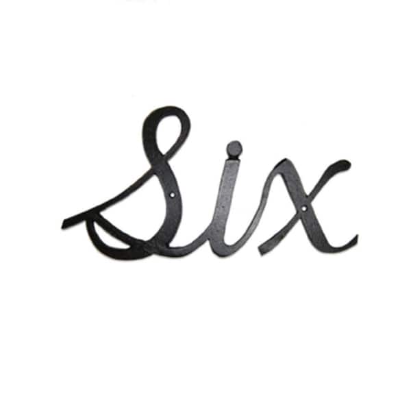 Montague Metal Products 5.25 in. Aluminum Script House Number Six