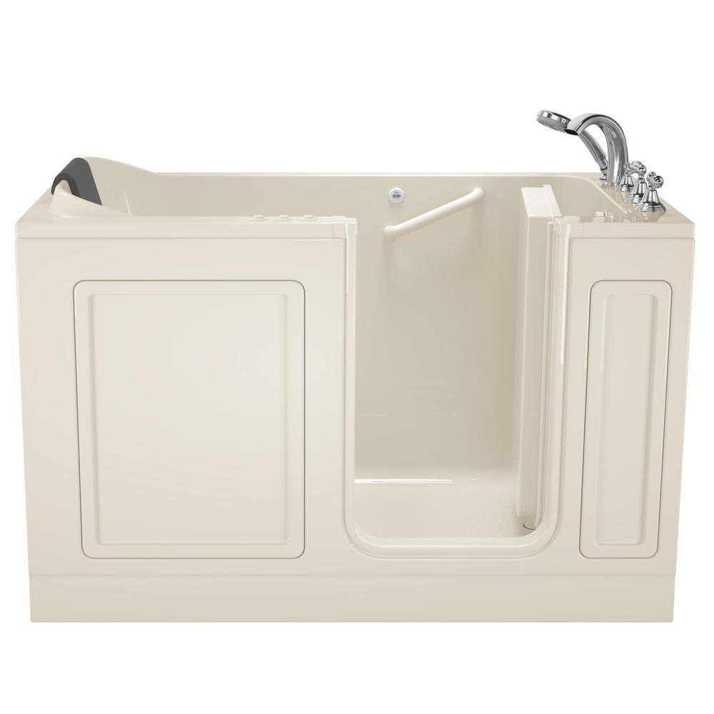 Linen Acrylic 60" Right Hand Walk-In Whirlpool Bathtub