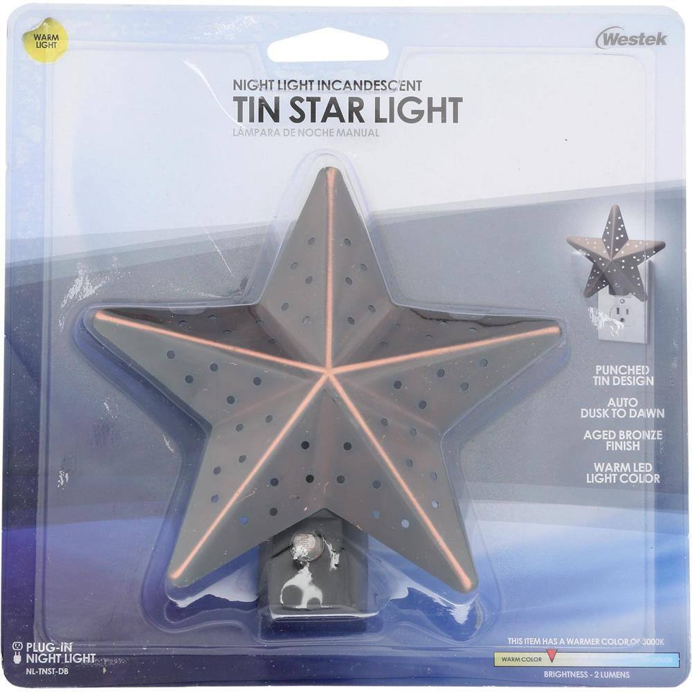 Tin Star Incandescent Night Light