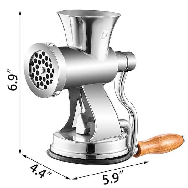 VEVOR Manual Meat Grinder 304 Stainless Steel Hand Meat Grinder with Steel Table Clamp Meat Mincer Sausage Maker & 2 Cutting Plates Cookie