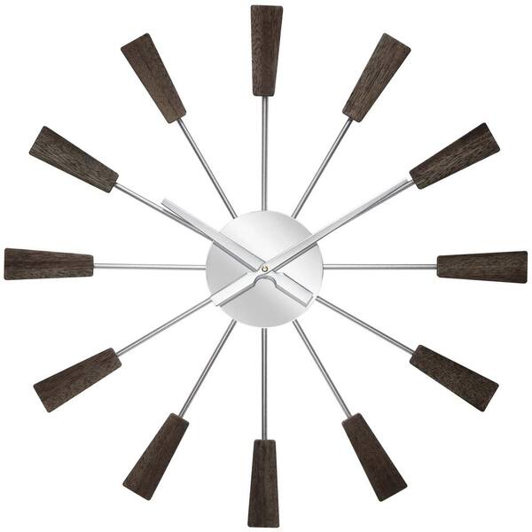 Infinity Instruments Vane Mid-Century Wall Clock, 23.5 in.
